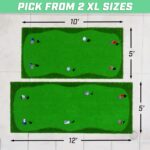 GoSports Putting Green para práctica de putting en interiores y exteriores – Elige 10 pies x 5 pies o 12 pies x 5 pies