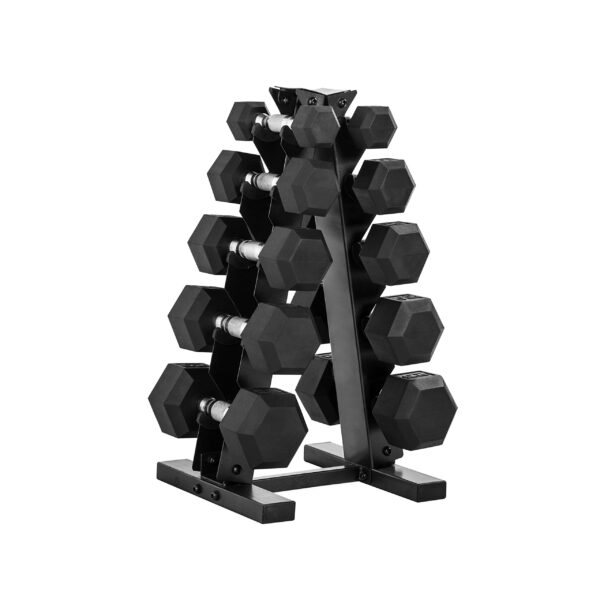 CAP Barbell Juego de mancuernas de 150 libras con bastidor vertical en A, carbono