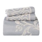 Juego de colcha jacquard medallón algodón Superior BEDSPREAD ADA-KG-SB 3 piezas colección Adalie King