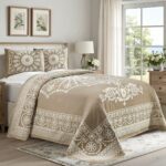 Juego de colcha Superior Kymbal BEDSPREAD KYM-KG-TP mezcla de algodón jacquard medallón 3 piezas King