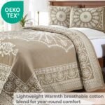 Juego de colcha Superior Kymbal BEDSPREAD KYM-KG-TP mezcla de algodón jacquard medallón 3 piezas King