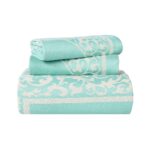 Juego de colcha mezcla de algodón 3 piezas Home City Inc BEDSPREAD LYR-KG-TQ colección Lyron mandala floral vintage jacq