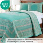 Juego de colcha mezcla de algodón 3 piezas Home City Inc BEDSPREAD LYR-KG-TQ colección Lyron mandala floral vintage jacq