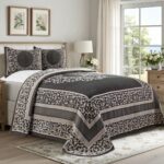 Juego de colcha mandala floral vintage Lyron Superior Home City Inc. BEDSPREAD LYR-QN-CL 3 piezas mezcla de algodón tama
