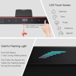 Caminadora plegable 2 en 1 Goplus SP37424 4.75 HP bajo escritorio con pantalla táctil LED altavoz Bluetooth y control re