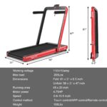 Caminadora plegable 2 en 1 Goplus SP37424 4.75 HP bajo escritorio con pantalla táctil LED altavoz Bluetooth y control re