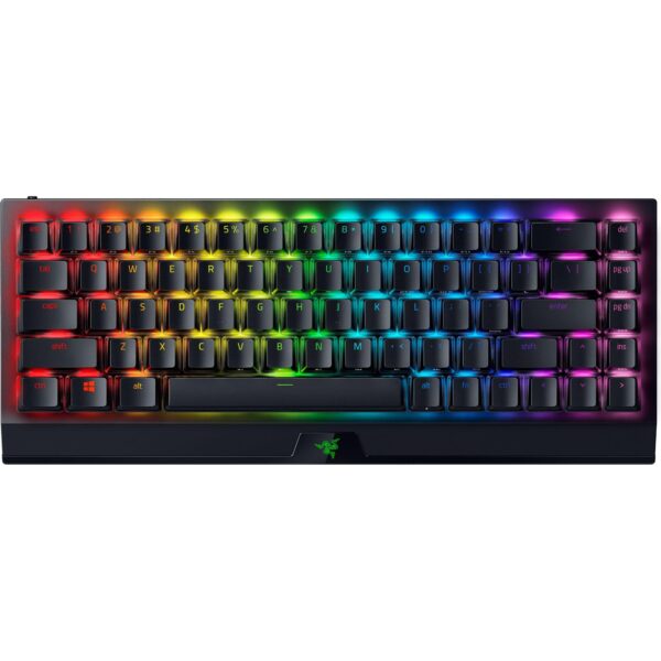 Teclado mecánico inalámbrico Razer BlackWidow V3 Mini HyperSpeed RZ03-03892000-R3M1 65% interruptores verdes táctiles te