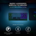 Teclado mecánico inalámbrico Razer BlackWidow V3 Mini HyperSpeed RZ03-03892000-R3M1 65% interruptores verdes táctiles te