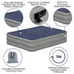 Colchón de aire Kellos Flash Furniture WG-AM101-18-Q-GG 18 pulgadas bomba eléctrica interna certificada ETL con funda de