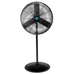 Ventilador de Pedestal Oscilante para Exterior Tornado HI-FAN-24POF-WR-1P de 24 Pulgadas, Metal IPX4, 7350 CFM, Certific