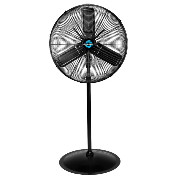 Ventilador de Pedestal Oscilante para Exterior Tornado HI-FAN-24POF-WR-1P de 24 Pulgadas, Metal IPX4, 7350 CFM, Certific