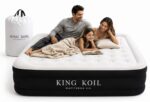 Colchón de aire Queen King Koil KK16C2BK29316 con bomba de aire integrada elevado parte superior acolchada