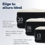 Colchón de aire Queen King Koil KK16C2BK29316 con bomba de aire integrada elevado parte superior acolchada