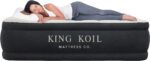 Colchón de aire Queen King Koil KK16C2BK29316 con bomba de aire integrada elevado parte superior acolchada