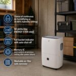 Deshumidificador SPT SD-53E 50 pintas Energy Star blanco 35 a 80 porciento humedad filtro lavable drenaje continuo 2 vel