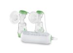 MAM Extractor de leche eléctrico doble 2 en 1 y extractor de leche manual, extractor de leche portátil con 2 biberones a