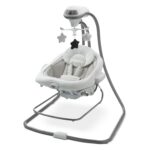 Graco DuetConnect® LX Portabebé Colgante y Balancín, Asiento Balancín Multi-Dirección para Bebé, Varias Velocidades de C