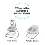 Graco DuetConnect® LX Portabebé Colgante y Balancín, Asiento Balancín Multi-Dirección para Bebé, Varias Velocidades de C
