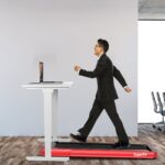 Caminadora Plegable 2 en 1 GYMAX 4.75 HP bajo escritorio pantalla táctil LED control de app frecuencia cardíaca y mando