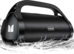 Monster Adventurer Max Boombox - Altavoz Bluetooth IPX7 impermeable para exteriores con doble subwoofer, sonido estéreo