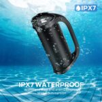 Monster Adventurer Max Boombox - Altavoz Bluetooth IPX7 impermeable para exteriores con doble subwoofer, sonido estéreo