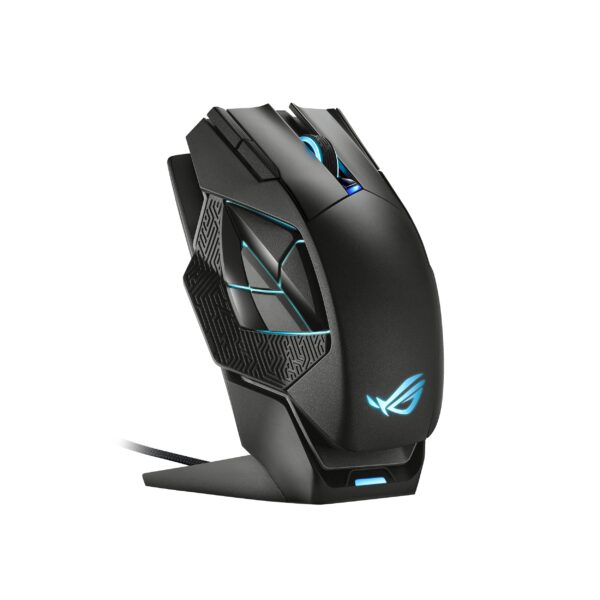 Raton inalambrico para juegos ASUS ROG Spatha X P707 MMO MOBA 12 botones 19000 DPI modo dual 2.4GHz cable USB-C 168g bat