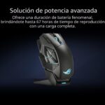 Raton inalambrico para juegos ASUS ROG Spatha X P707 MMO MOBA 12 botones 19000 DPI modo dual 2.4GHz cable USB-C 168g bat