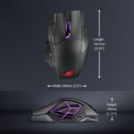 Raton inalambrico para juegos ASUS ROG Spatha X P707 MMO MOBA 12 botones 19000 DPI modo dual 2.4GHz cable USB-C 168g bat