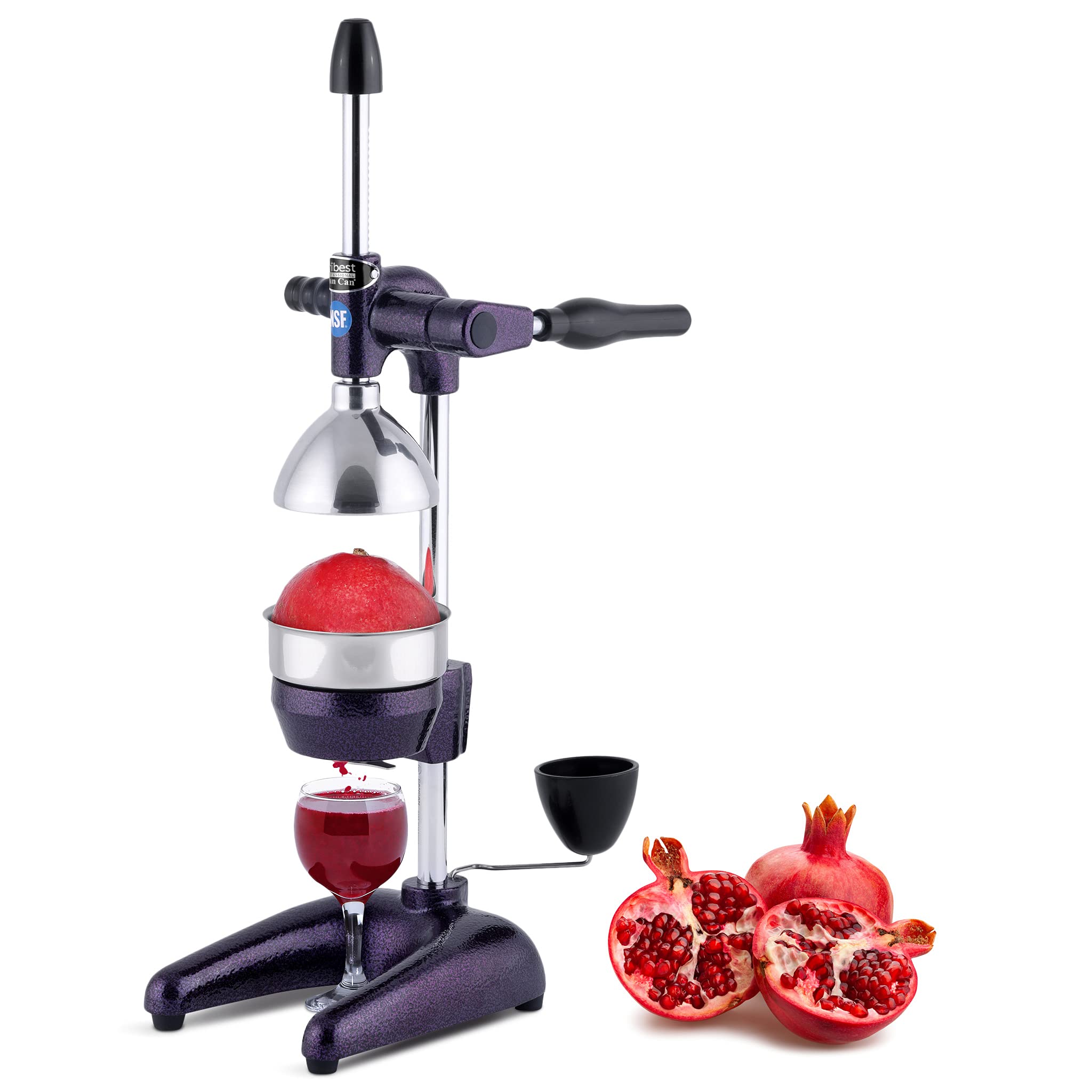 Version 1.0.0 Tribest Pro MJP-105 XL Máquina exprimidora manual profesional de prensa en frío para granadas y cítricos (morado) MJP-10