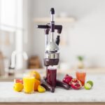 Tribest Pro MJP-105 XL Máquina exprimidora manual profesional de prensa en frío para granadas y cítricos (morado) MJP-10