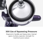 Tribest Pro MJP-105 XL Máquina exprimidora manual profesional de prensa en frío para granadas y cítricos (morado) MJP-10