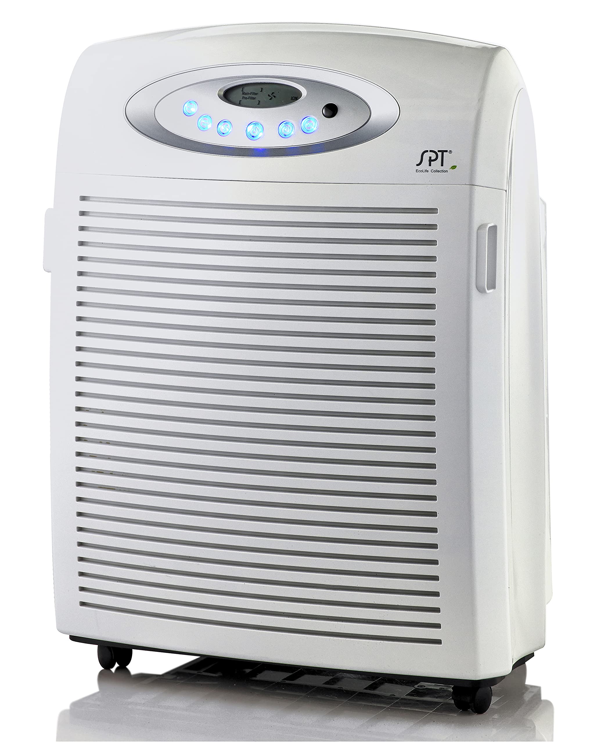 Version 1.0.0 Purificador de aire SPT AC-9966A con motor CC plasma HEPA y filtro COV captura humo polvo polen PM2.5 virus bacterias y