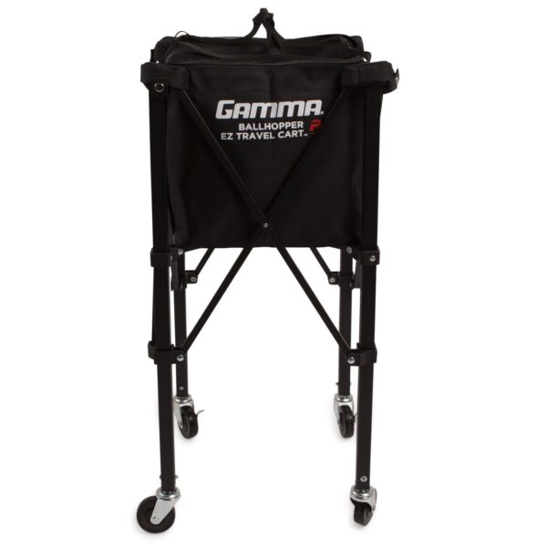 Carrito transportador de pelotas GAMMA BEZP para tenis pickleball y pádel capacidad 150 a 250 pelotas plegable portátil