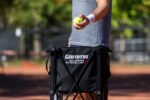 Carrito transportador de pelotas GAMMA BEZP para tenis pickleball y pádel capacidad 150 a 250 pelotas plegable portátil