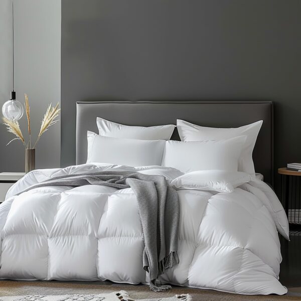 Edredon de plumon blanco mezcla Tencel algodon Blue Ridge Home Fashions BT-DC-54 calidez ligera potencia de relleno 650