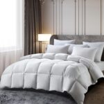Edredón Plumón Todas las Estaciones Blue Ridge Home Fashions BT-DC-55 Queen Blanco Algodón