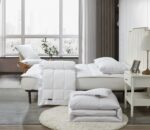 Edredón Plumón Todas las Estaciones Blue Ridge Home Fashions BT-DC-55 Queen Blanco Algodón