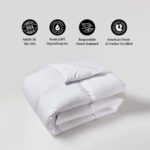 Relleno de edredón King Beautyrest Blue Ridge Home Fashions BT-DC-53 plumón europeo algodón satinado 300 hilos relleno 6