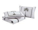Edredon Tommy Bahama Revman USHSGR1194194 Queen Algodon Reversible Ligero Todas las Estaciones Verde Blanco
