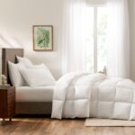 Edredón Alternativo de Plumón Serta Down Illusion OZW020BKGWHT Hipoalergénico 110x96 Pulgadas King California King Blanc