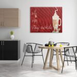 Stupell Industries Sit Sip Stay Awhile - Taza festiva de invierno diseñada por Lanie Loreth, arte de pared en lienzo, 36