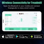 GYMAX Caminadora plegable, máquina eléctrica motorizada de 2.25 HP con control inteligente de aplicaciones, monitor táct