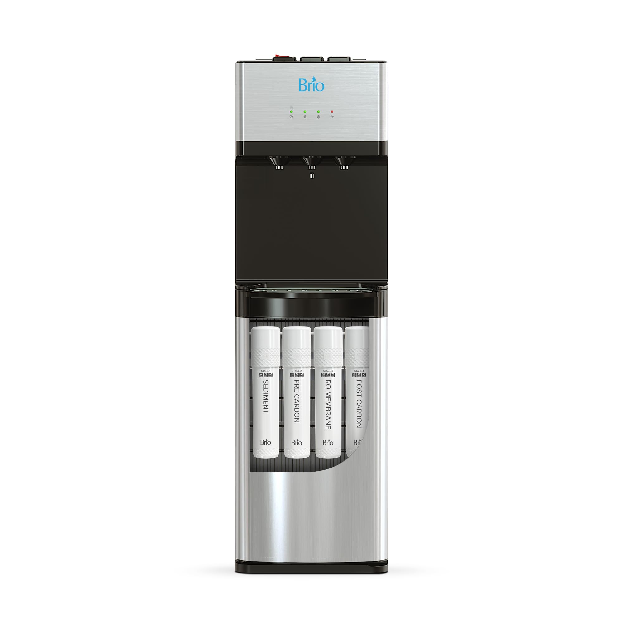 Version 1.0.0 Dispensador de agua enfriador sin garrafón Brio Serie 500 CLPOU520UVRO4 purificador ósmosis inversa UV