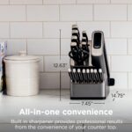 Juego de Cuchillos de Cocina con Bloque Ninja K32017 Foodi NeverDull 17 Piezas con Afilador Integrado Acero Inoxidable A