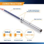 Steelbody IWF estándar 44.1 lbs y 33.1 lbs peso olímpico Barbell varios colores disponibles