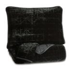 Juego de edredon Dairick Ashley Furniture Industries Q903003K 3 piezas King con 2 fundas de almohada color negro Signatu