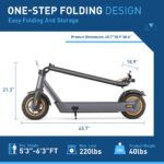 Hiboy S2/S2 Max Electric Scooter, 500W Motor, 10" Tires, 40.4 Miles Range E Scooter, 19 Mph Folding Commuter Electric Sc