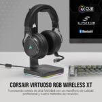 Auriculares Inalámbricos Corsair Virtuoso RGB Wireless XT CA-9011188-NA Bluetooth Dolby Atmos micrófono streaming PC Mac