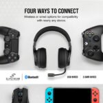 Auriculares Inalámbricos Corsair Virtuoso RGB Wireless XT CA-9011188-NA Bluetooth Dolby Atmos micrófono streaming PC Mac