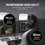Auriculares Inalámbricos Corsair Virtuoso RGB Wireless XT CA-9011188-NA Bluetooth Dolby Atmos micrófono streaming PC Mac